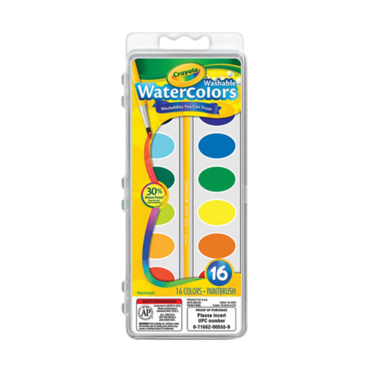 Crayola Washable Watercolors – 16 Pan Set