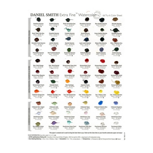 Daniel Smith Watercolor 66 Color Dot Card