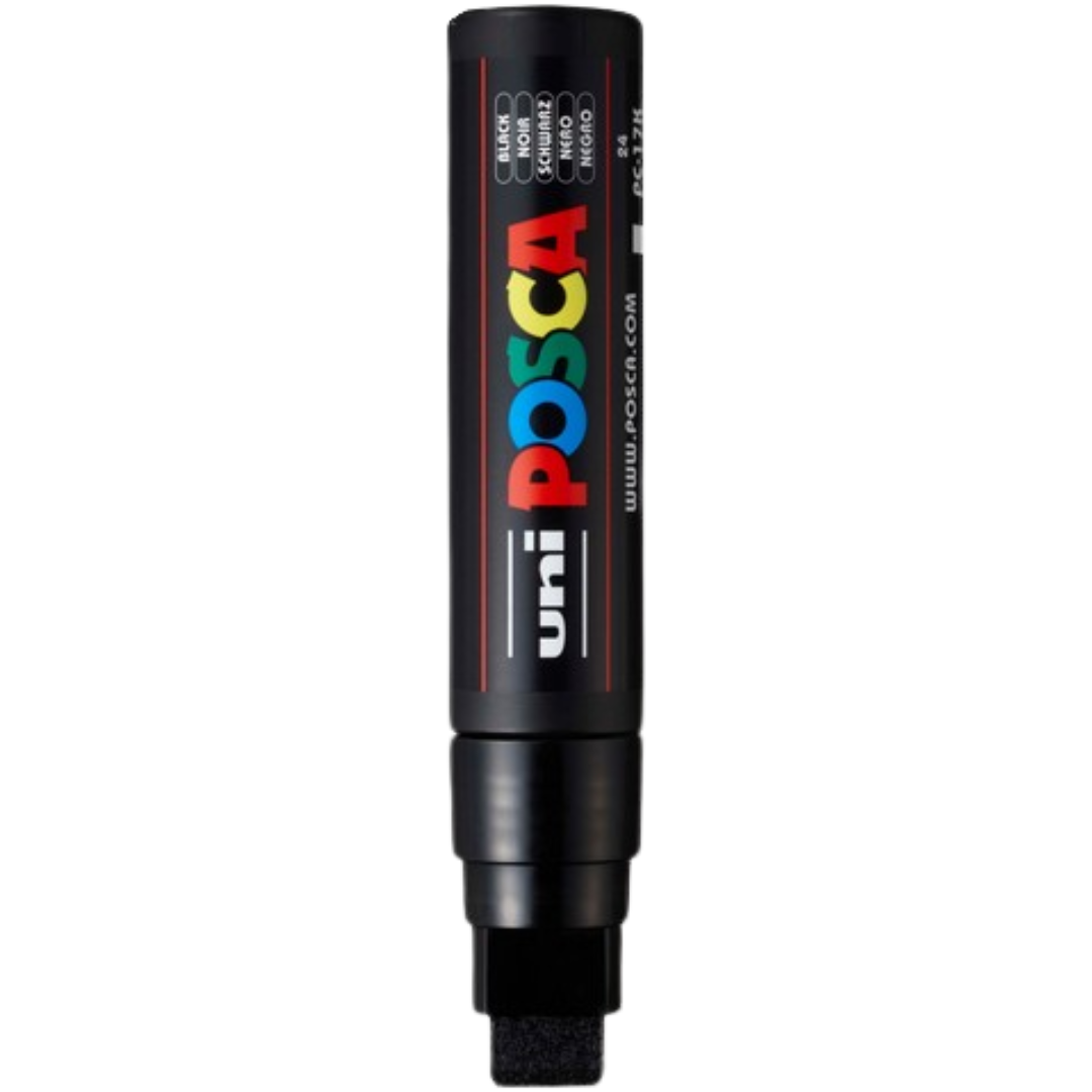 POSCA PC-17K Acrylic Paint Marker – Extra-Broad Chisel Tip - Black