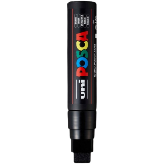 POSCA PC-17K Acrylic Paint Marker – Extra-Broad Chisel Tip - Black