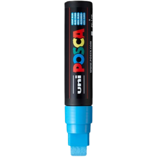 POSCA PC-17K Acrylic Paint Marker – Extra-Broad Chisel Tip - Light Blue