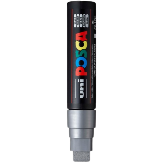 POSCA PC-17K Acrylic Paint Marker – Extra-Broad Chisel Tip - Silver