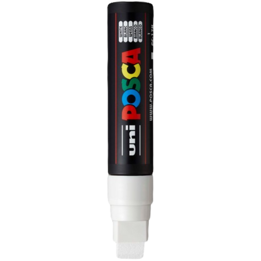 POSCA PC-17K Acrylic Paint Marker – Extra-Broad Chisel Tip - White