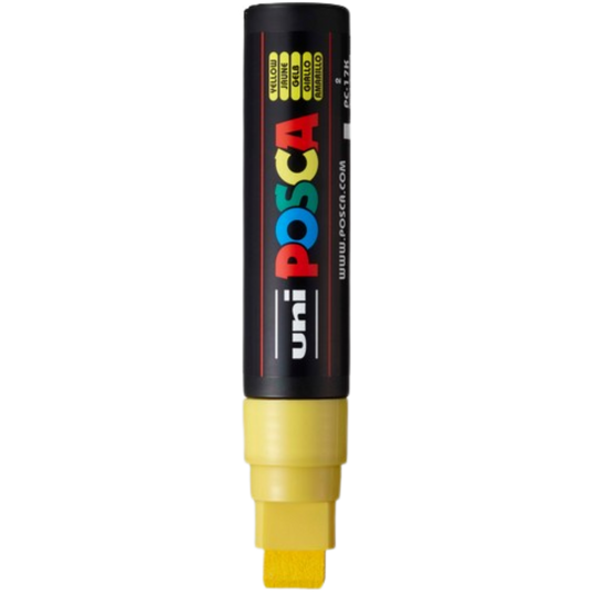 POSCA PC-17K Acrylic Paint Marker – Extra-Broad Chisel Tip - Yellow