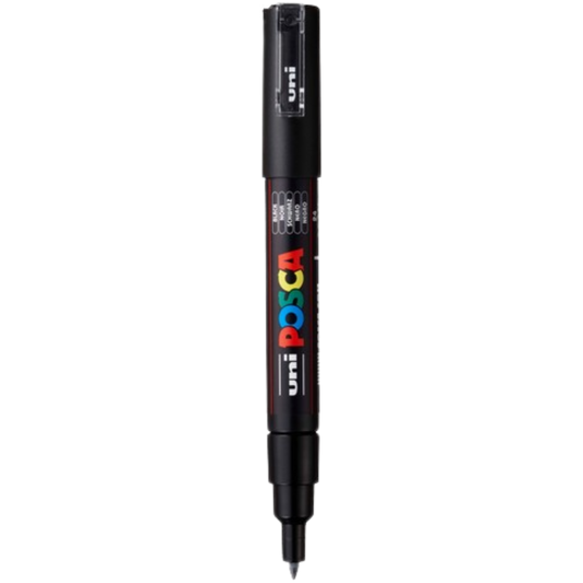 Posca PC-1M Acrylic Paint Marker – Extra-Fine Bullet Tip Black