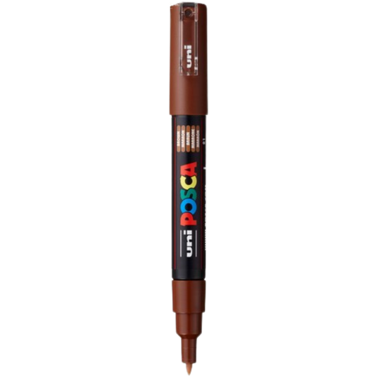 Posca PC-1M Acrylic Paint Marker – Extra-Fine Bullet Tip Brown