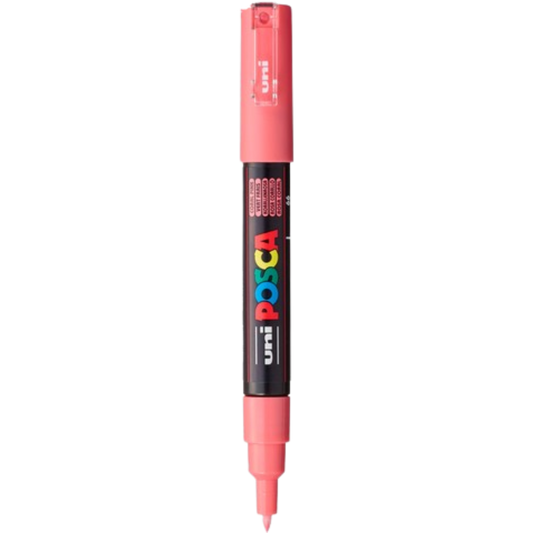 Posca PC-1M Acrylic Paint Marker – Extra-Fine Bullet Tip Coral Pink