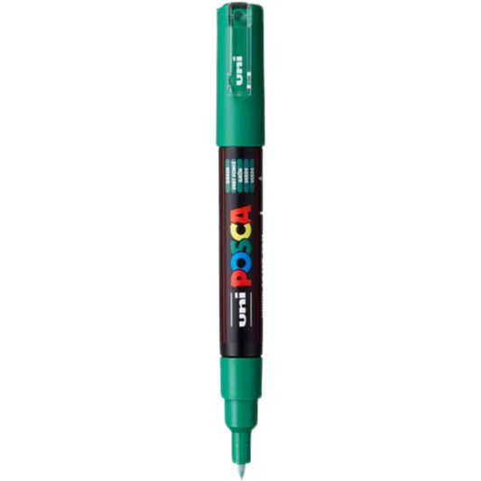 Posca PC-1M Acrylic Paint Marker – Extra-Fine Bullet Tip Green