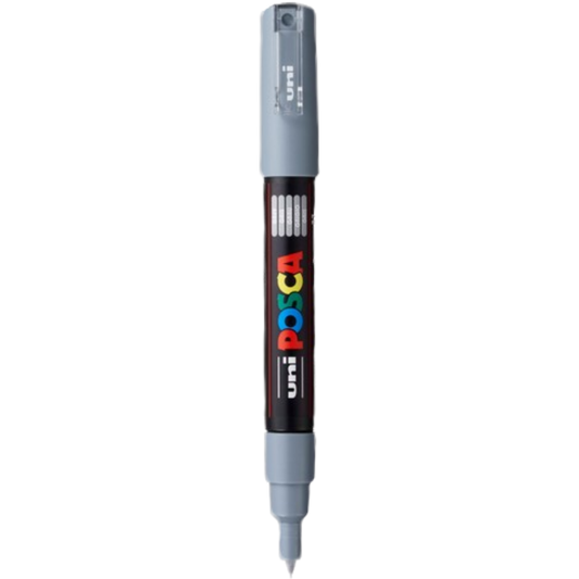 Posca PC-1M Acrylic Paint Marker – Extra-Fine Bullet Tip Grey