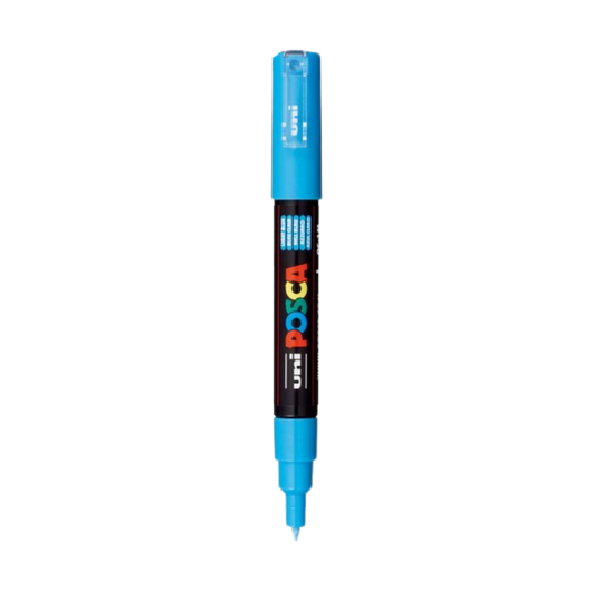 Posca PC-1M Acrylic Paint Marker – Extra-Fine Bullet Tip Light Blue