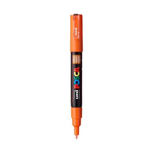 Posca PC-1M Acrylic Paint Marker – Extra-Fine Bullet Tip Orange