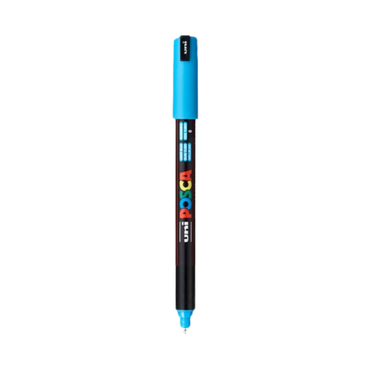 POSCA PC-1MR Acrylic Paint Marker – Extra-Fine Metal Tip Light Blue