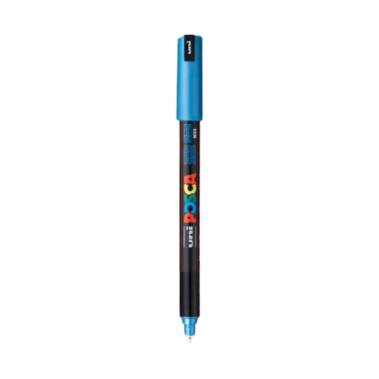 POSCA PC-1MR Acrylic Paint Marker – Extra-Fine Metal Tip Metallic Blue