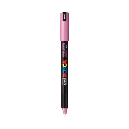 POSCA PC-1MR Acrylic Paint Marker – Extra-Fine Metal Tip Metallic Pink