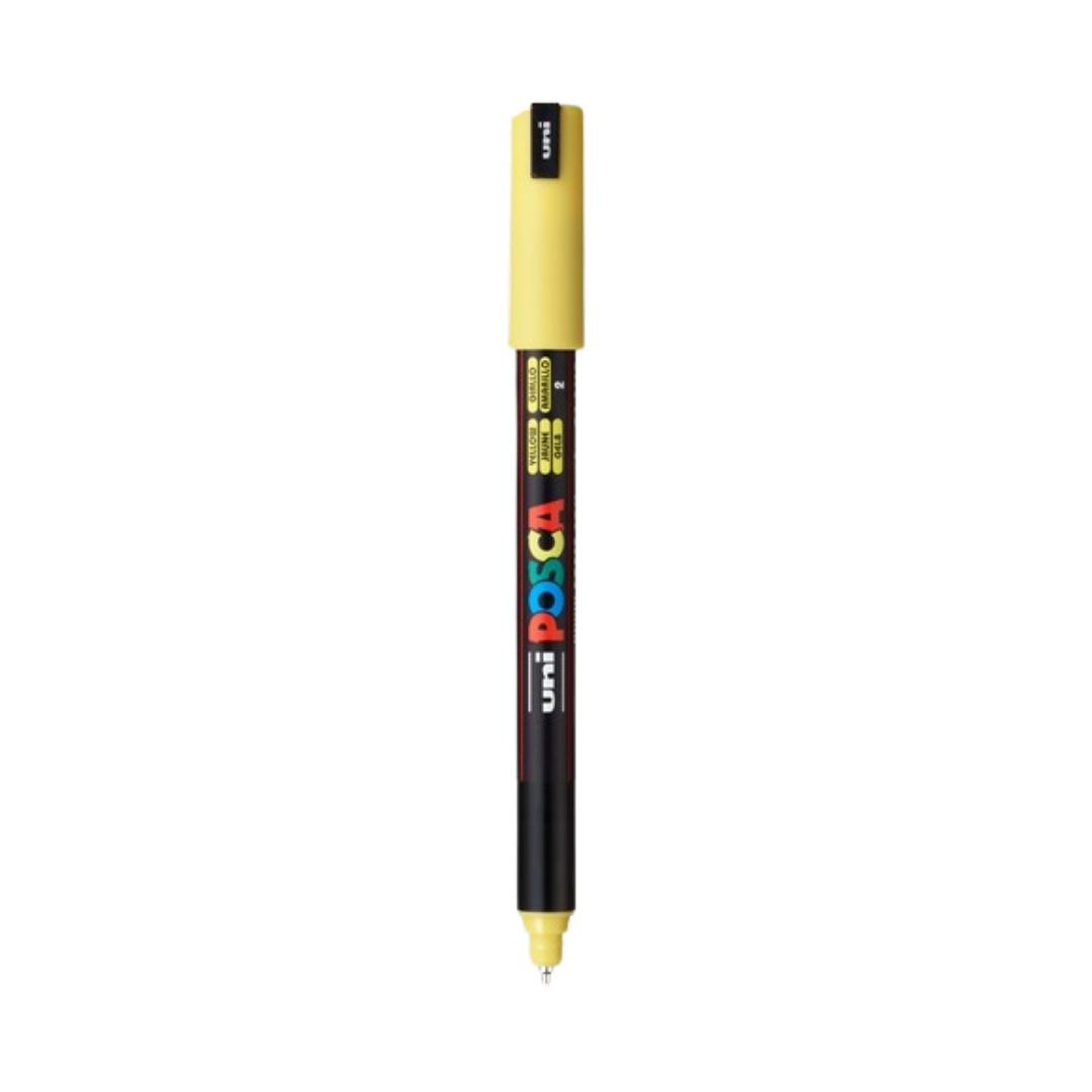 POSCA PC-1MR Acrylic Paint Marker – Extra-Fine Metal Tip Yellow