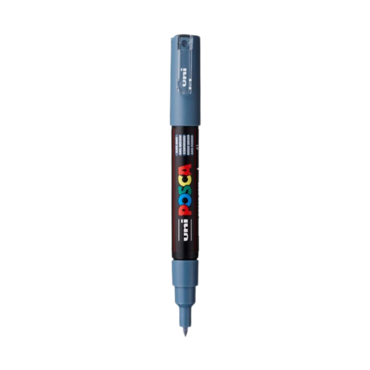 POSCA PC-1M Acrylic Paint Marker – Extra-Fine Tapered Bullet Tip Slate Grey