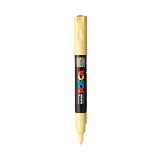 POSCA PC-1M Acrylic Paint Marker – Extra-Fine Tapered Bullet Tip Straw Yellow