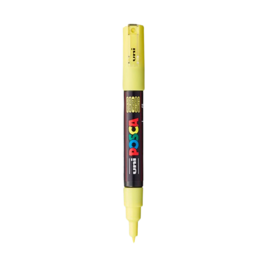 POSCA PC-1M Acrylic Paint Marker – Extra-Fine Tapered Bullet Tip Sun Yellow