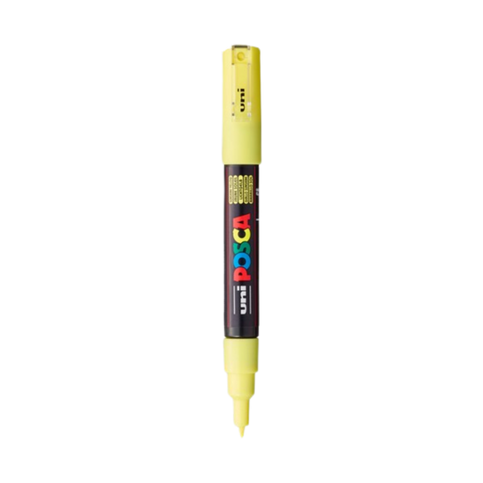POSCA PC-1M Acrylic Paint Marker – Extra-Fine Tapered Bullet Tip Yellow