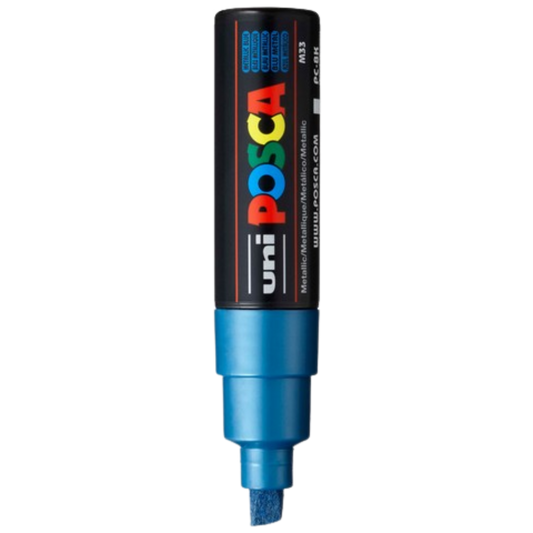 Posca PC-8K Paint Marker Broad Chisel Tip - Metallic Blue