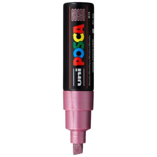 Posca PC-8K Paint Marker Broad Chisel Tip - Metallic Pink