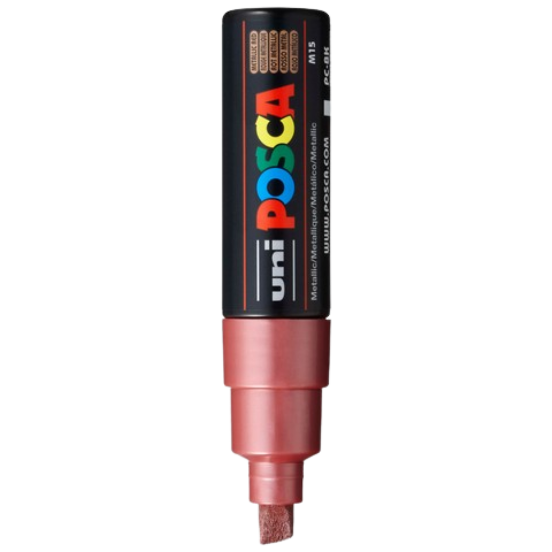 Posca PC-8K Paint Marker Broad Chisel Tip - Metallic Red