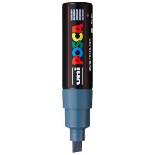 Posca PC-8K Paint Marker Broad Chisel Tip - Slate Grey