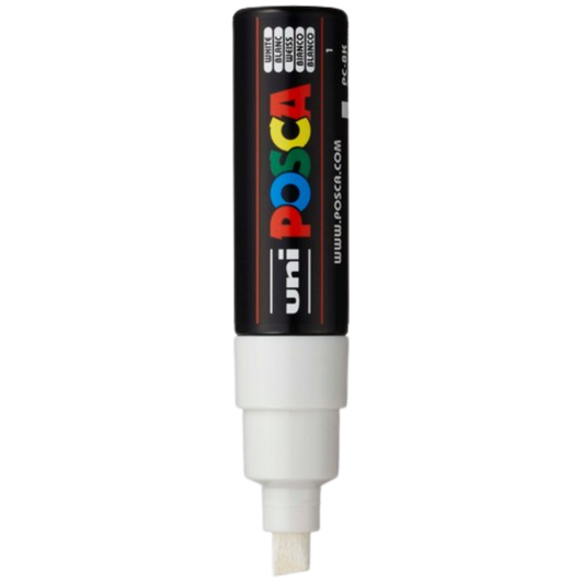 Posca PC-8K Paint Marker Broad Chisel Tip - White