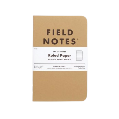 Field Notes Original Kraft 3-Packs - Ruled