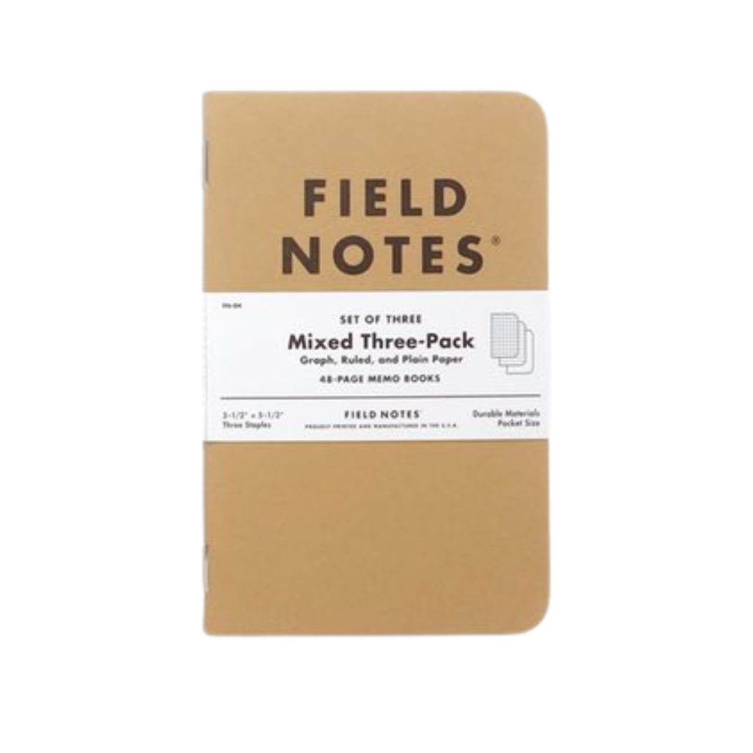 Field Notes Original Kraft 3-Packs - Mixed