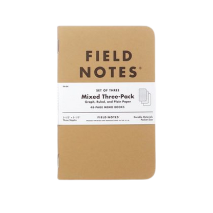 Field Notes Original Kraft 3-Packs - Mixed