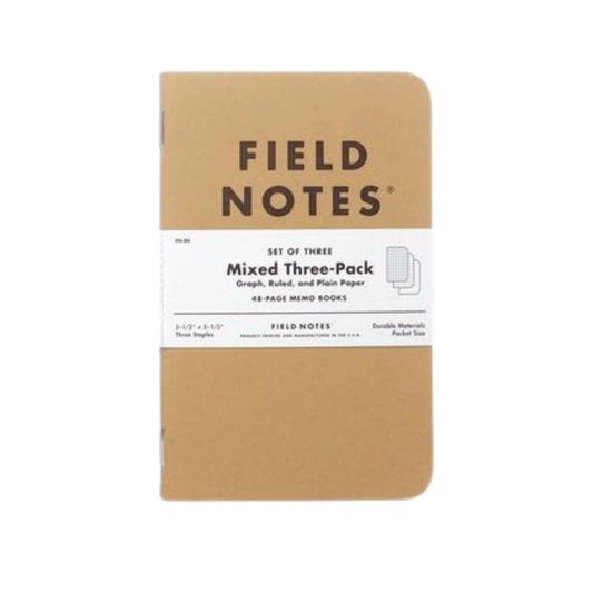 Field Notes Original Kraft 3-Packs - Mixed