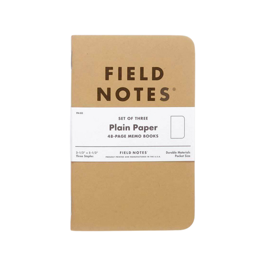 Field Notes Original Kraft 3-Packs - Plain Paper