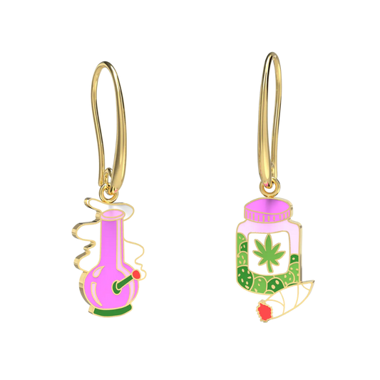 Bong & Weed Earrings