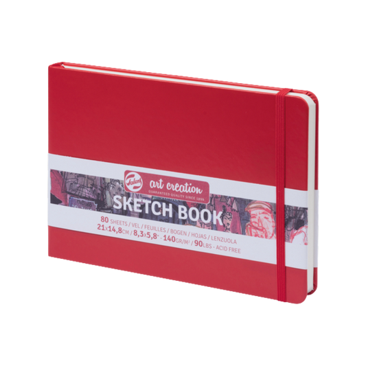 Talens Art Creation Sketchbook — Red, 8.27 × 5.83 in
