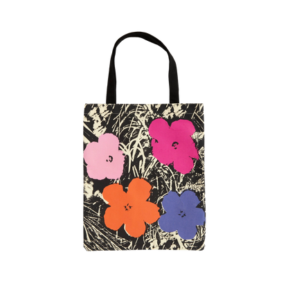 Warhol Flowers Canvas Tote Bag — Pink