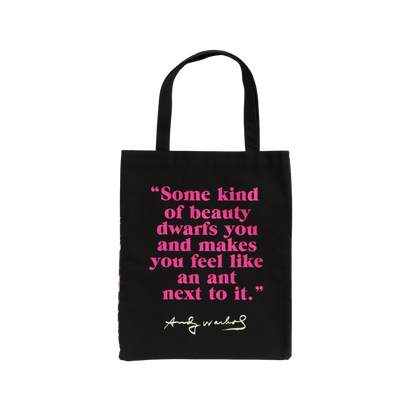 Warhol Flowers Canvas Tote Bag — Pink