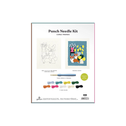 Corgi Friends Punch Needle Kit