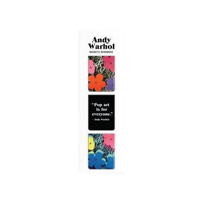 Andy Warhol Magnetic Bookmarks  — Flowers