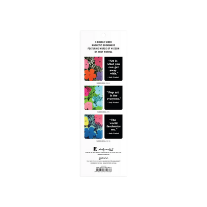 Andy Warhol Magnetic Bookmarks  — Flowers