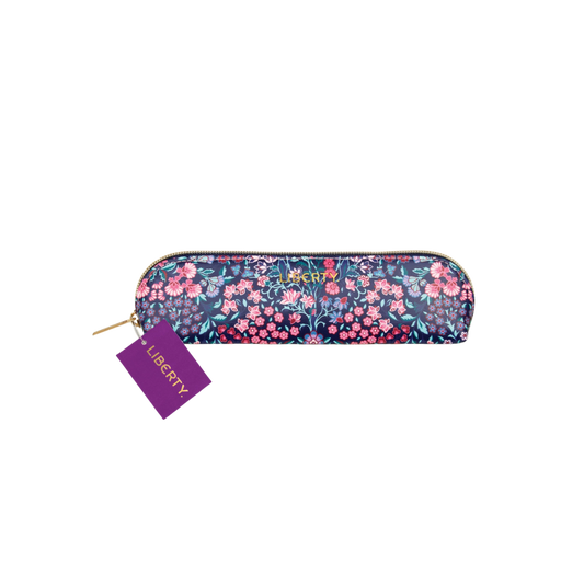 Liberty Tanjore Gardens Tile Navy Pencil Case