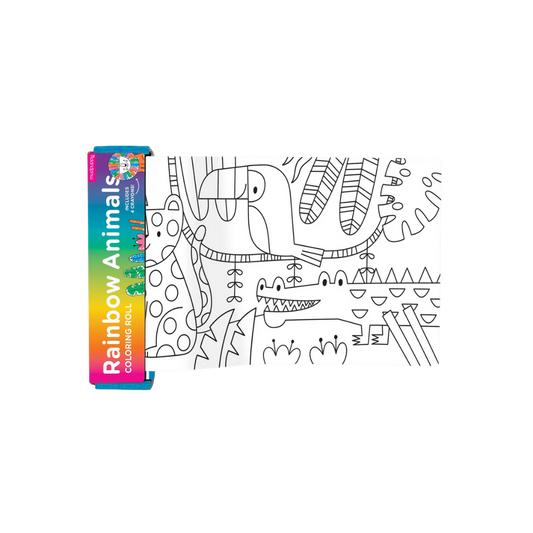 Rainbow Animals Mini Coloring Roll