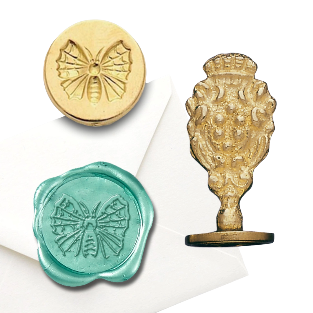 Florentine Brass Wax Seal Stamper — Butterfly