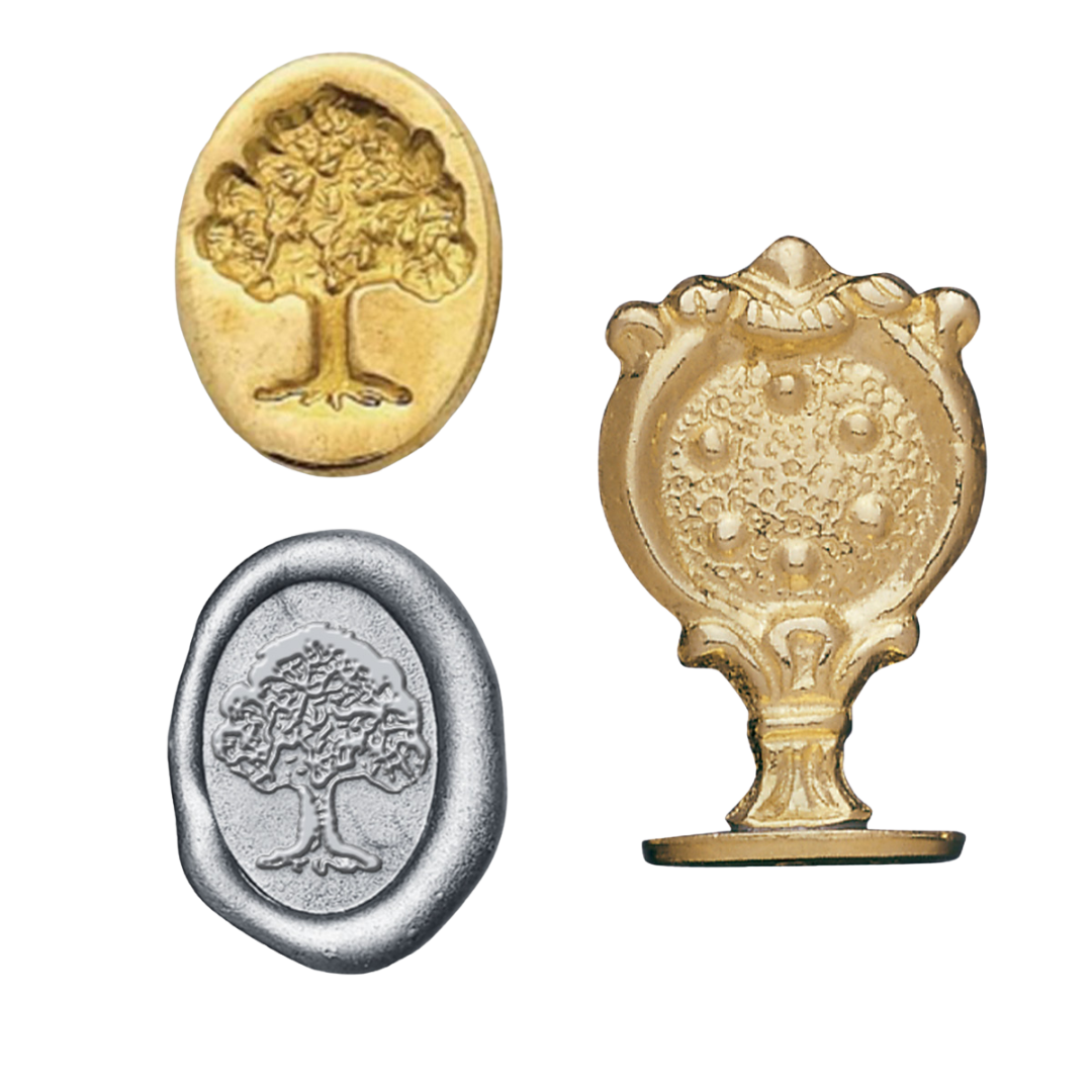 Florentine Brass Wax Seal Stamper — Oak Tree