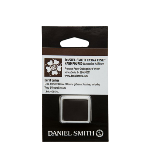 Daniel Smith Hand Poured Watercolor Half Pan — Burnt Umber