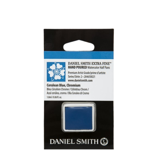 Daniel Smith Hand Poured Watercolor Half Pan — Cerulean Blue Chromium
