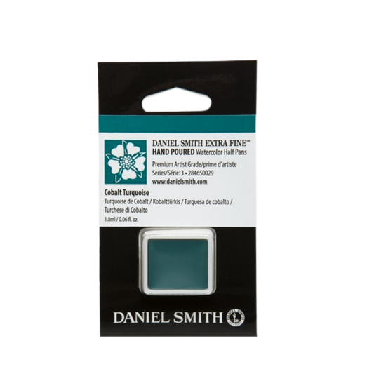 Daniel Smith Hand Poured Watercolor Half Pan — Cobalt Turquoise