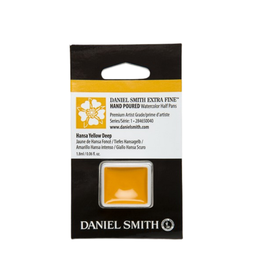 Daniel Smith Hand Poured Watercolor Half Pan — Hansa Yellow Deep