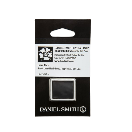Daniel Smith Hand Poured Watercolor Half Pan — Lunar Black