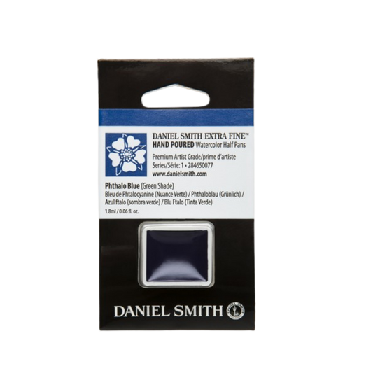 Daniel Smith Hand Poured Watercolor Half Pan — Phthalo Blue Green